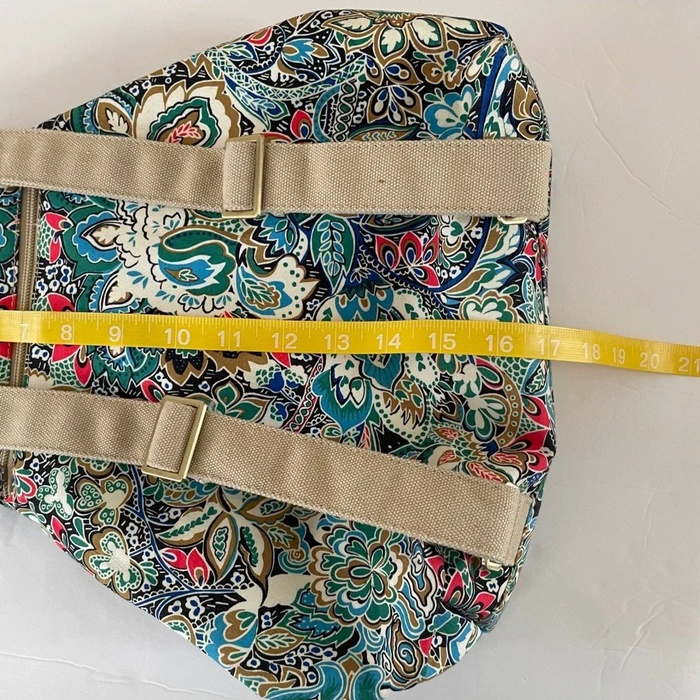 Black Butterfly‎ Paisley Canvas Teardrop Backpack Sling Bag Adjustable Straps